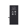 Black lithium-ion battery with specifications on a white background