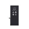 Black battery with white text and symbols on a white background