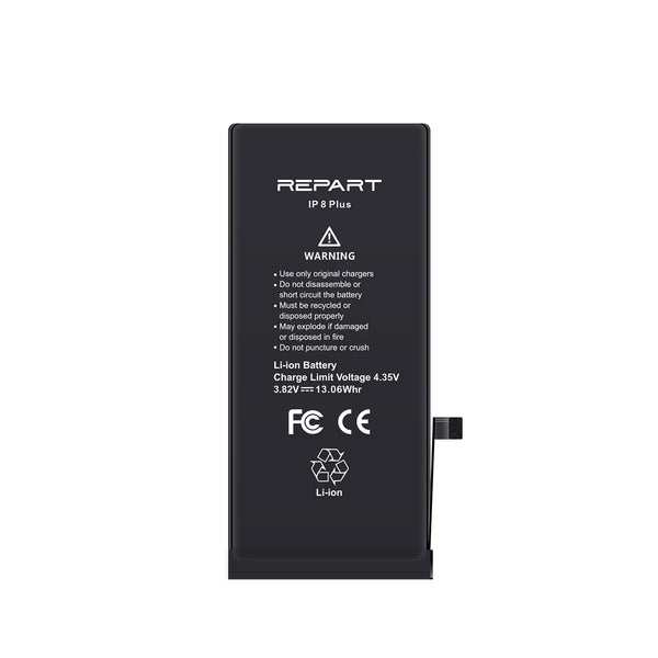 Black battery with 'REPART' branding on a white background