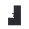 Black iPhone X battery with a flex cable on a white background