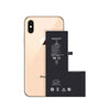 Gold iPhone xs max with a black Repart battery removed on a white background